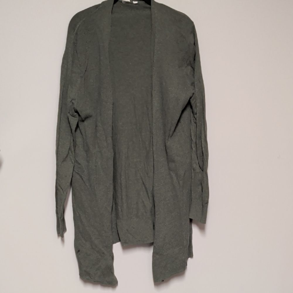 Chic Green Open Front Cardigan